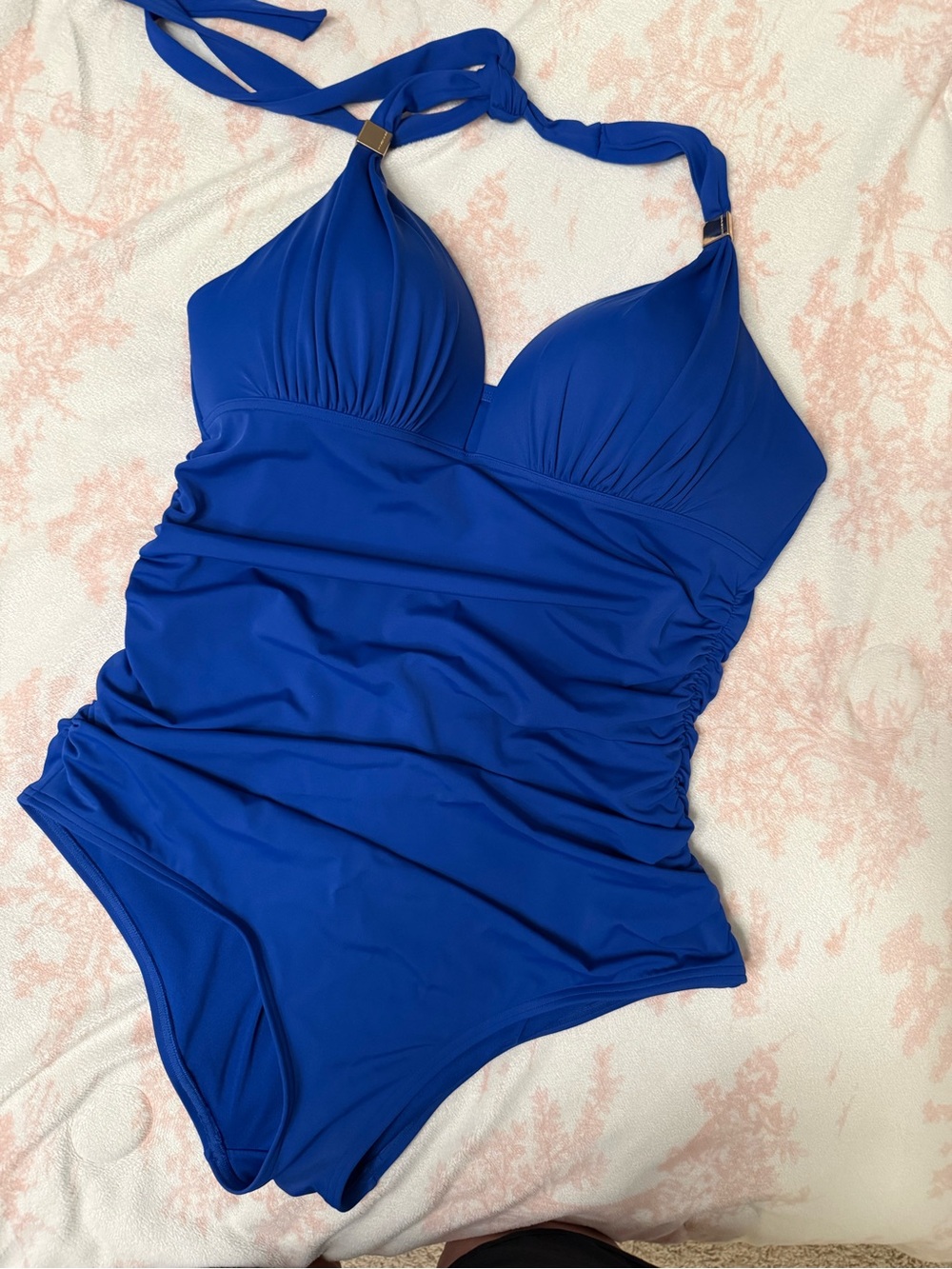 Victoria's Secret Royal Blue Halter One-Piece Swimsuit